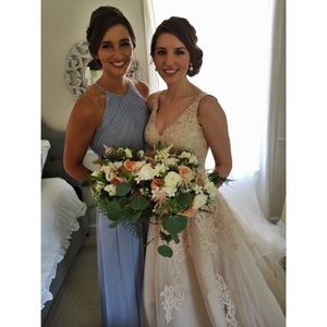 Blue bridesmaids dress